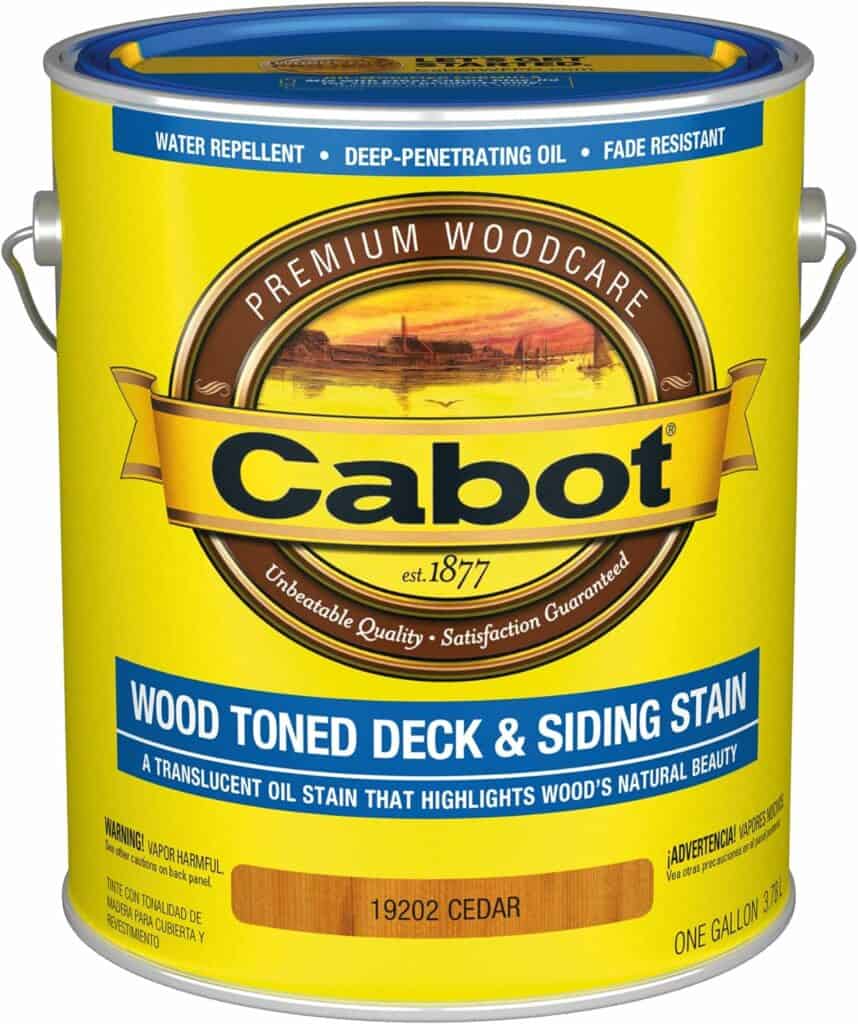 Cabot Wood Toned Stain & Sealer, Low VOC Exterior Natural Wood Stain